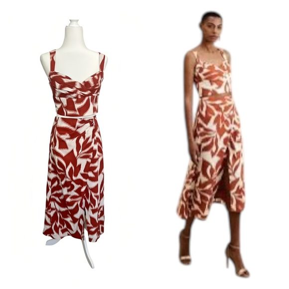Banana Republic Other - Banana Republic Matching Set – Crop Top (Size 2) & Tulip Midi Skirt (Size 4)